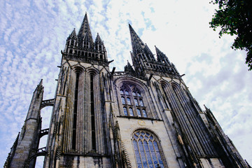 cathedral saint-corentin in Quimper Finistere, France