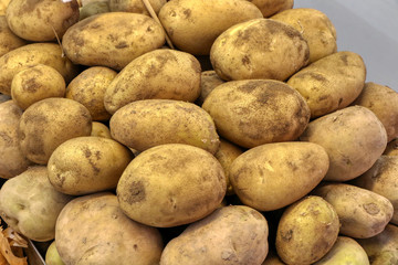 Potatoes ready to be sold at the fruit market
