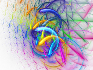 rainbow abstract fractal background 3d rendering illustration