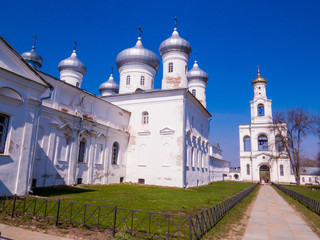 Fototapeta na wymiar Spassky Cathedral, Yuriev Monastery, Veliky Novgorod, Russia