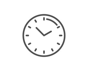 Time management line icon. Clock sign. Watch symbol. Quality design element. Linear style time icon. Editable stroke. Vector
