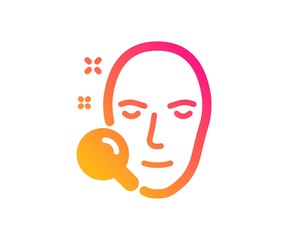 Face search icon. Head recognition sign. Classic flat style. Gradient face search icon. Vector