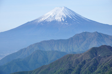 雁ヶ腹摺山より富士山