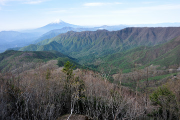 雁ヶ腹摺山から眺める富士山
