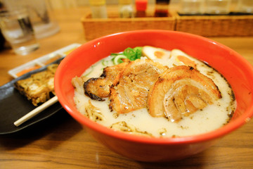 Ramen noodle in Osaka, Japan.