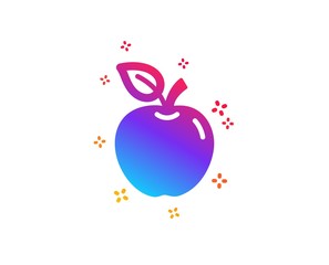 Apple icon. Fresh fruit sign. Natural food symbol. Dynamic shapes. Gradient design apple icon. Classic style. Vector