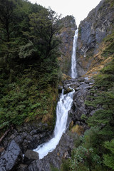 Image of a waterfall. Taken at the Devils Punch bowl, Arthur's Pass National Park, New Zealand