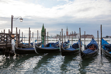 Fototapeta na wymiar gondolas in Venice grand Canal