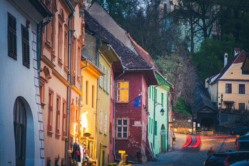 Naklejka premium Colorful architecture of Sighisoara