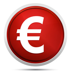 Obraz premium Euro sign icon Promo Red Round Button