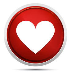 Heart icon Promo Red Round Button