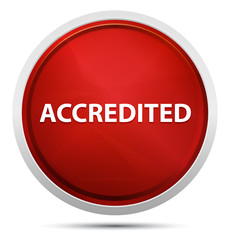 Accredited Promo Red Round Button