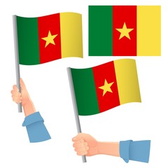 Cameroon flag in hand set