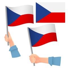 Czech Republic flag in hand set
