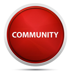 Community Promo Red Round Button