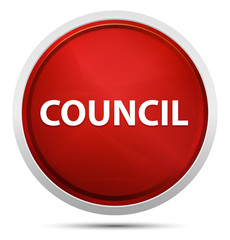Council Promo Red Round Button