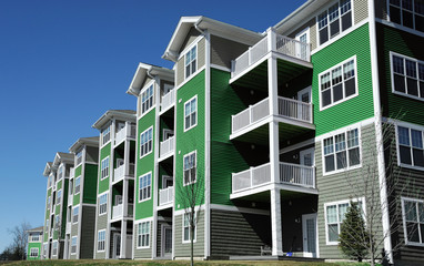 perspective view of new apartment building