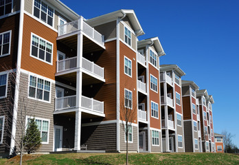 perspective view of new apartment building