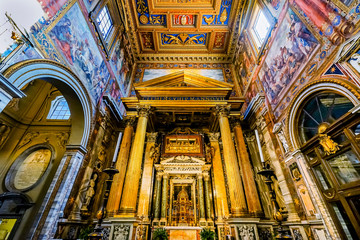 Fototapeta na wymiar Altar Basilica Saint John Lateran Cathedral Rome Italy