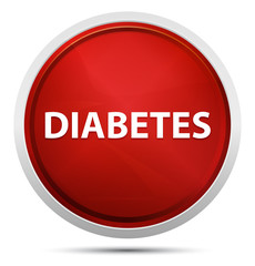 Diabetes Promo Red Round Button