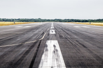 Used concrete asphalt airport runway