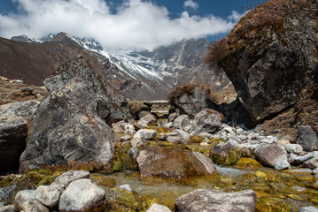 Small stream in Nepal Himalayas