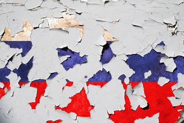 Cracked Russian flag