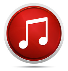 Music note icon Promo Red Round Button