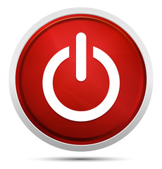 Power icon Promo Red Round Button
