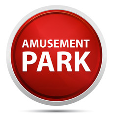 Amusement Park Promo Red Round Button