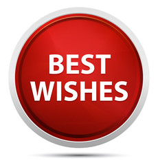 Best Wishes Promo Red Round Button