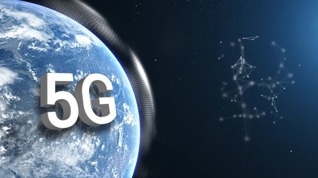 Earth 5G Network iot Internet of Things Half Orb Day White