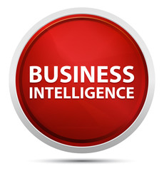 Business Intelligence Promo Red Round Button