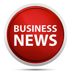 Business News Promo Red Round Button