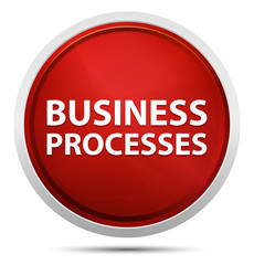 Business Processes Promo Red Round Button