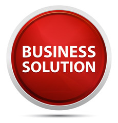 Business Solution Promo Red Round Button