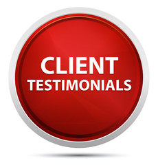Client Testimonials Promo Red Round Button