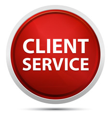 Client Service Promo Red Round Button