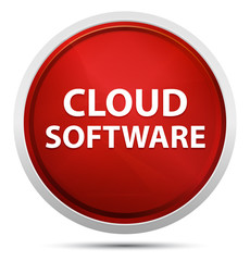 Cloud Software Promo Red Round Button