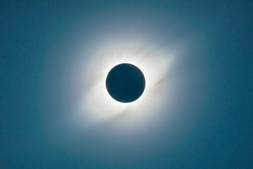 The Solar Corona atmosphere layer during Total Solar Eclipse Chile 2019, amazing view of the Sun...