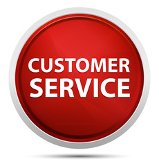Customer Service Promo Red Round Button