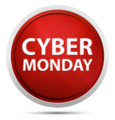 Cyber Monday Promo Red Round Button