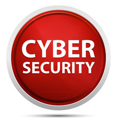 Cyber Security Promo Red Round Button
