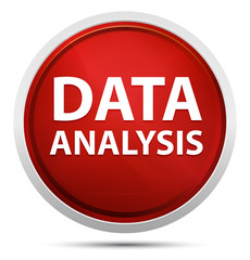 Data Analysis Promo Red Round Button