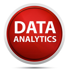 Data Analytics Promo Red Round Button