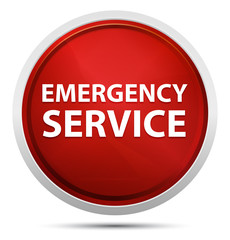 Emergency Service Promo Red Round Button