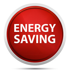 Energy Saving Promo Red Round Button