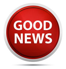 Good News Promo Red Round Button