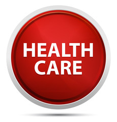 Health Care Promo Red Round Button