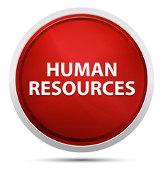 Human Resources Promo Red Round Button